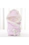 Neugeboren Wickeldecke Kapuze Baby Schlafsäcke Winter Pucktücher für Kinderwagen 0-6 Monate 80 * 80cm Rosa