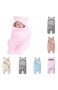 Obestseller Baby Neugeborene Schlafsack mit Füßen Baby Decke Plüsch Wickeldecke mit Kapuze Universal Schlummersack für Säuglinge Babys Neugeborene 0-12 Monate Wrap Decke Wickel Einschlagdecke