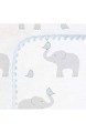 SwaddleDesigns Ultimatives Pucktuch Premium Baumwollflannell Elefant und Küken Pastellblau