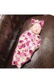 Tianhaik Neugeborenes Baby Decke Stirnband Set Säugling Blumendruck Pucksack Schlafsack