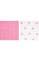 ZOLLNER 2er Set Pucktücher 100% Baumwolle ca. 120x120 cm weiß rosa mit Herzen