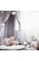 Cratone Baby Betthimmel Baby Baldachin Dekohimmel Süß Verträumt Moskitonetz Babyspiel Lesezelt Schlafzimmer Deko für Baby Kinder grau 240cm