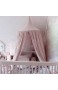 Fockety Bed Canopy Spielzelt Multicolor Crib Canopy aus weicher Baumwolle Kinderspielzelt Babybettwäsche Round Dome Bed Canopy Insektenschutz Dome Zeltzimmer Moskitonetz Vorhang für Kinder(Rosa)
