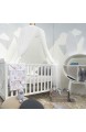 Funkprofi Baby Baldachin Betthimmel Babybett Chiffon Moskitonetz inkl. Montagematerial Hängendes Kuppel Mückennetz für Kinderzimmer Schlafzimmer Spiel und Lesen Zeit Baby Insektenschutz (Weiß)