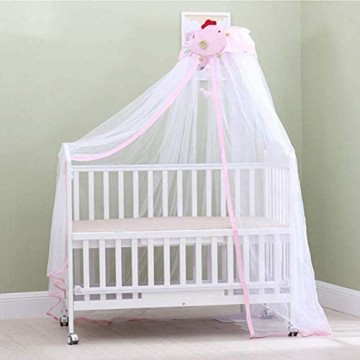 Nbibsaacy Baby Baldachin Betthimmel Mückennetz für Kinderbetten Romantischer zum Aufhängen Kinderbett für Kinderzimmer