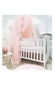 Rundes Babybett Moskitonetz Netz Kuppel zum Aufhängen Baumwolle Baldachin Spielzelt Bettwäsche für Kinder Spielen Vorhang Spiel Haus für Kinder Geschenk (Pink)