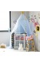 YXZN Kinderbett Vorhänge Moskitonetz mit Sternen Dekoration Hängen Zelt Baldachin Abdeckung Bettwäsche Dome Room Decor für Baby Lesen Spielen Blau