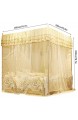 DEWIN Moskitonetz - Luxus-Prinzessin DREI Seitenöffnungen Pfosten Bett Vorhang Baldachin-Filetarbeit Bettnetz Baldachin-Bettwäsche Keine Halterung (Größe : 180 * 200 * 200cm)