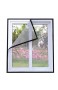 ECYC DIY Fenster Insektenschutz Anti-Moskito-Fenster Moskitonetz unsichtbar mit Magic Sticker (Grau 150x160cm)