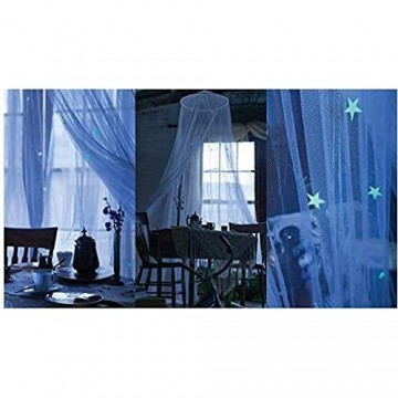 Ledyoung Moskitonetz Netze Moskitoschutz für Baby Kid Kinder Leuchtende Sterne Netze Bett Canopy Netting Outdoor Urlaub Reisen weiß (weiß)