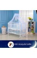 Moskitonetz für Kinderbett Digead Betthimmel für Kinderbett mit Halterung Geeignet für Kinderbett 160 * 450 cm (Weiß)