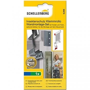 Schellenberg 50676 Insektenschutz Klemmrollo Wandmontage-Set zur Montage auf dem Mauerwerk optional klebbar