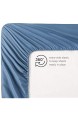 allecalm 4-teiliges Bettlaken-Set aus 100 % gekämmter Baumwolle mit Fadenzahl 300 mit 43 2 cm tiefer Tasche Queensize Marineblau