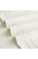 Bamboo Living Ultraweiche seidige tiefe Taschen elastische Eckbänder massives Viskose aus Bambus 4-teiliges Bettlaken-Set mit 2 bestickten Kissenbezügen elfenbeinfarben Doppelbett/volle Größe