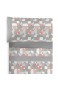 Bedrucktes Bettwäsche-Set Polyester-Baumwolle 3-teilig Kissenbezug Spannbettlaken und Bettlaken Qualität und Design weich und strapazierfähig graue Puzzle 90 cm Bett