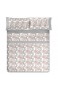 Bedrucktes Bettwäsche-Set Polyester-Baumwolle 4-teilig 2 Kissenbezüge Spannbettlaken und Bettlaken Qualität und Design weich und strapazierfähig graue Puzzle 150 cm