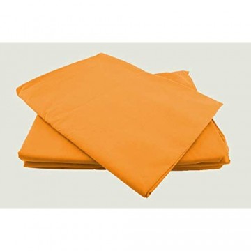 Betttücher ohne Gummizug Baumwolle viele Farben und Größen Bettlaken Betttuch Haustuch (250x240cm orange)