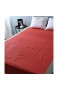 ClearUmm Spannbettlaken PVC extra tief kühlendes Bettlaken King-Size Rot
