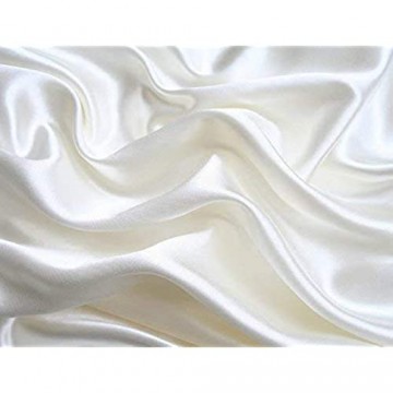 Fancy Collection Luxury Super Soft Sheet Set Solid Wrinkle Free Silky Satin New (White Queen)