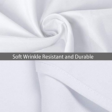 FLXXIE Bettlaken für Doppelbett ultraweiche Mikrofaser klassisch und langlebig knitterfrei farbecht schmutzabweisend weiß