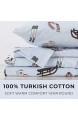 Great Bay Home Lakeview Collection Lakeview Bettlaken-Set extra weich 100 % türkische Baumwolle bedruckt schwer warm gemütlich luxuriös für den Winter mit tiefen Taschen