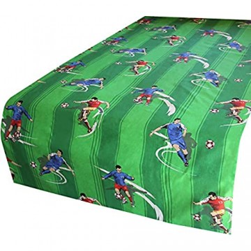 Heubergshop Betttuch Bettlaken Haustuch gesäumt ohne Gummizug in ca. 135x250cm - Fußball Spieler Tor aus 100% Baumwolle Allzweck-Textiltuch (155-2-BT)