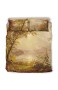 Huffle-Pickffle 4-Teiliges Bett-Set Landschaft Elegant Atmungsaktiv Design-Landschaft Bettlaken White 203x230cm