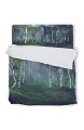 Huffle-Pickffle 4-Teiliges Bett-Set Landschaft Individualität Atmungsaktiv Drucken-Landschaft Bettlaken White 175x218cm