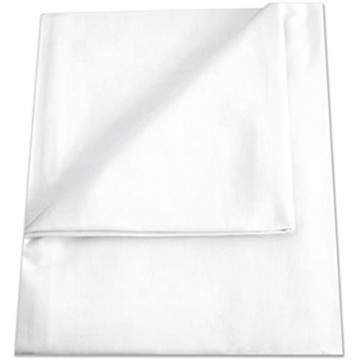 leevitex Betttuch/Bettlaken/Haustuch 250x150 cm weiß 95°waschbar 100% gewebte Baumwolle einzelpack (Weiß)