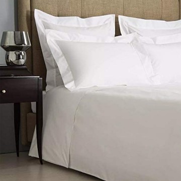 Linens Limited Bettlaken - Ägypt. Baumwolle Fadenzahl 400 - Weiß - für 275 x 300cm/180 x 200cm