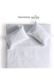 SLEEP ZONE Gestreiftes Bettlaken-Set 120 g/m² luxuriöse Mikrofaser Temperaturregulierung weich knitterfrei farbecht pflegeleicht (weiß Twin XL)