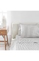 Splendid Home Bettlaken-Set Inlett gestreift für Doppelbett Anthrazit