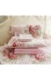 Usning Bettwäsche-Set aus 100 % Baumwolle mit Rosen-Druck mit tiefen Taschen Spannbettlaken Bettlaken und Kissenbezügen 4-teilig King-Size-Größe