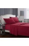 ZYYH 4-teiliges Bettlaken-Set Pflegeleichte Doppelbetten aus Baumwolle mit 2 Kissenbezügen und 4 Bettdeckenhalter atmungsaktives Bodenblatt