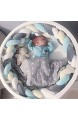 100% Baumwolle Handgemachte Geflochtene Baby-Keil- Und Stützkissen Baby-Krippe Stoßstange Für Neugeborenes Bett Schlaf Stoßstange Weichen Kristall Samt Spielzeug Geschenk (? 3m)