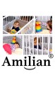 Amilian® Bettumrandung Nest Kopfschutz Nestchen 420x30cm 360x30cm 180x30 cm Bettnestchen Baby Kantenschutz Bettausstattung Einfarbig- weiß (360x30cm)