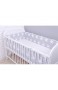Amilian® Bettumrandung Nest Kopfschutz Nestchen Sternchen MEGA groß Grau Bettnestchen Baby Kantenschutz Bettausstattung (420cm (für das Babybett 140x70cm- rundherum))