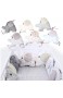 Augneveres stücke Baumwolle Baby Krippe Stoßfänger Atmungsaktive Gepolsterte Mesh Kinderbett Bumper Pad Cradle Bettwäsche Stoßstange security