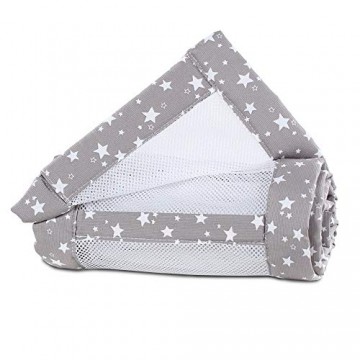 babybay Nestchen Mesh-Piqué passend für Modell Original taupe Sterne weiß