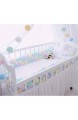 Bettumrandung Babybett Nestchen geknotet geflochten Bettumrandung Weben Geflochtene Stoßfänger Dekoration für Krippe Kinderbett (Gelb + Weiß + Grau 2M)