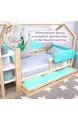 Bettumrandung Kinderbetten Schutz - Bettkantenschutz Kinder für Bettrahmen Kantenschutz Babybett MINT Minky