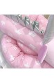 BINGMAX Bettschlange Baby Nestchenschlange Babybett Kantenschutz Bettumrandung Pink