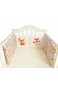 CULASIGN 30 x 30 cm Nestchen Bettumrandung Kopfschutz für Babybetten Baumwolle (Kleiner Fuchs)