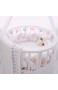 Digead Bettumrandung Babybett Weben Kissen Kinderbett Bettschlange Verknotetes Babykissen Stützkissen Babybettausstattung - （Pink/Weiß/Gelb）- 1.5 m