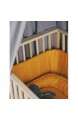 Filibabba® Babynestchen Baby Nest für Neugeborene und Kleinkinder | Größe: 85 x 50 cm | Super Weich | GOTS Bio Baumwolle (Golden Mustard)