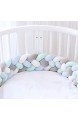 Milopon Baby Nestchen Bettumrandung Weben Bettschlange 4 Geflochten Kantenschut Kopfschutz Stoßfänger Dekoration für Krippe Kinderbett Länge 2M/2.5M/3M