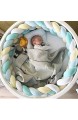 Milopon Bettschlange Baby geflochten Bettumrandung 2M/2.5M/3M BettnestchenBettumrandung Kopfschutz Stoßfänger Dekoration für Krippe Kinderbett Länge