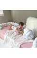 Mooyii Bettumrandung Babybett Baby Nestchen Weben Bettumrandung Geflochten Kinderbett Knotenkissen für Baby Krippe Babybett Kinderbett Kopfschutz Stoßstange (Weiß 200CM)