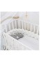MZSC Cotton Bed Sleep Bumper 3M Baby-Bett Auto Braid Knot Kissen-Kissen-Auto-für Säuglingskrippe Schutz Nestchen Raum-Dekor (Color : Weiß)
