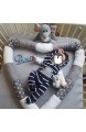 OZCOWBABY Bettschlange Baby bett soft Langer Stil Nähen Baumwolle Waschbar Bettumrandung für Krippe Kinderbett Keil- und Stützkissen 250cm / 98 42 Zoll Grau